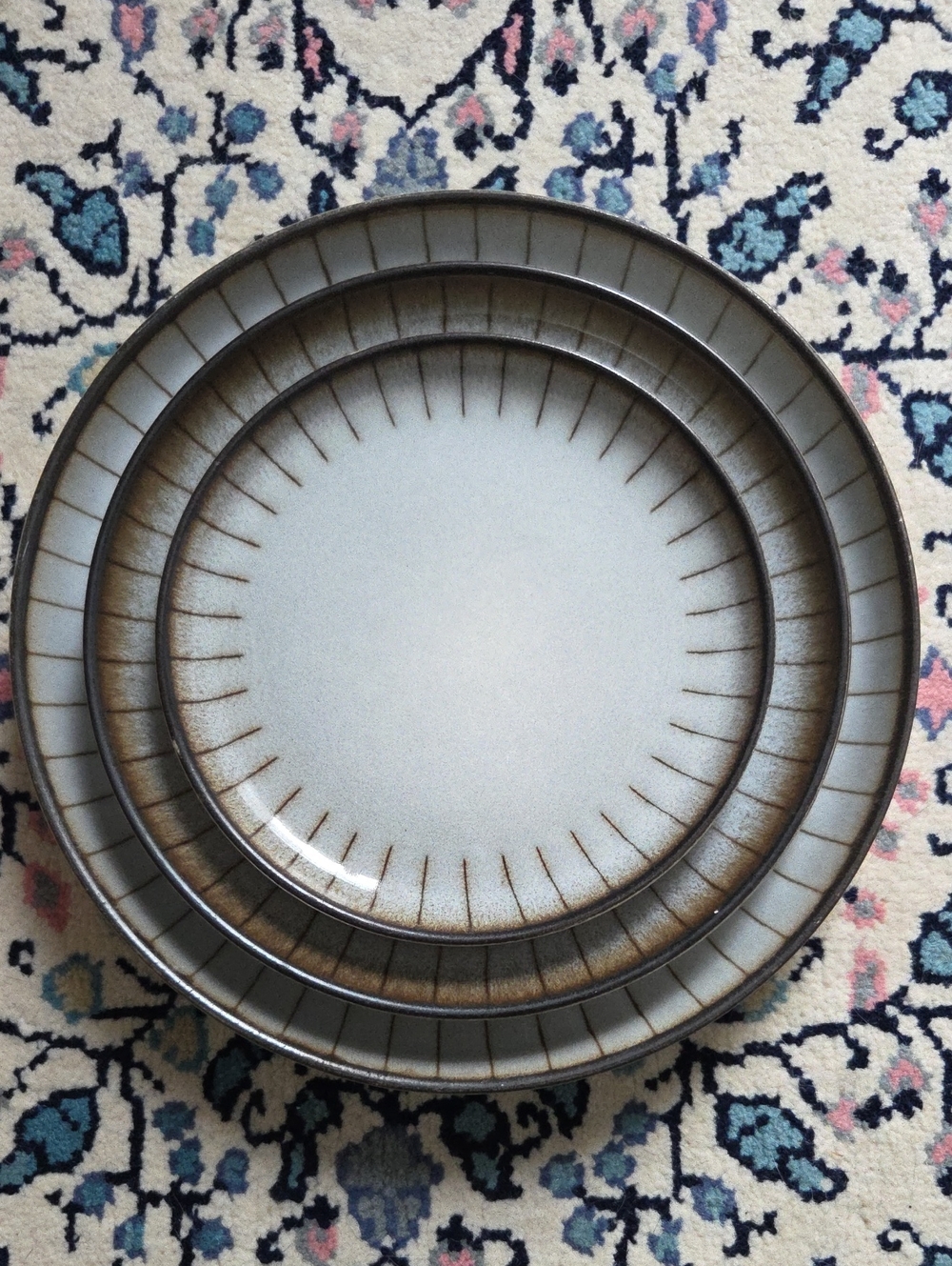 Vintage Denby Studio Stoneware Plate Set - 5 Pieces (Made in England)